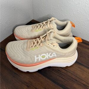 Hoka One One Gaviota 5 Womens 8.5B Shoes Beige Gym Running 1134235 VLG Sneaker